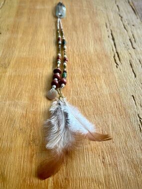 Boho Hair Beads-Handmade Hair Jewelry-Natural Materials-Earth Collection-E1